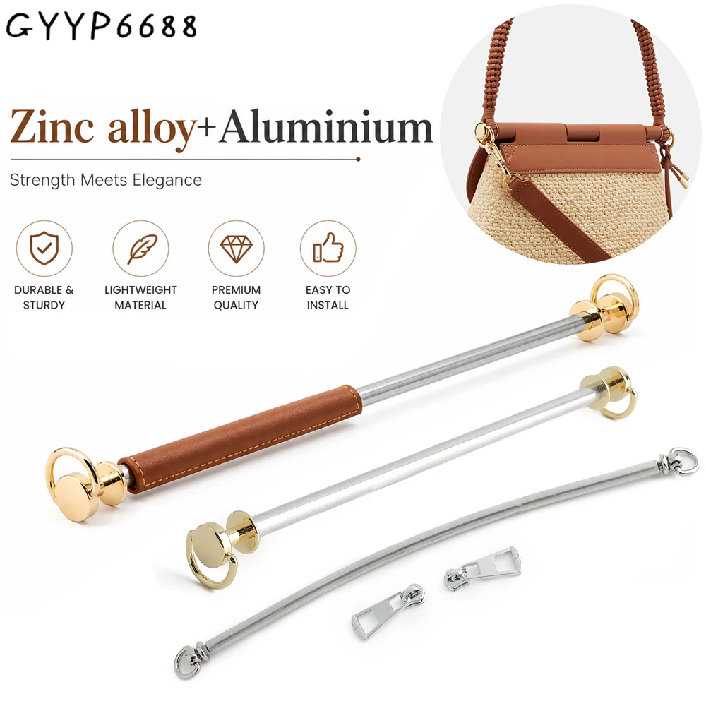 2/5/10PCS Luxury Metal Bag Handle Wallet Clasp Lock For Leather Wrapped Handbag Purse Frame Shoulder Sewing Craft Accessories