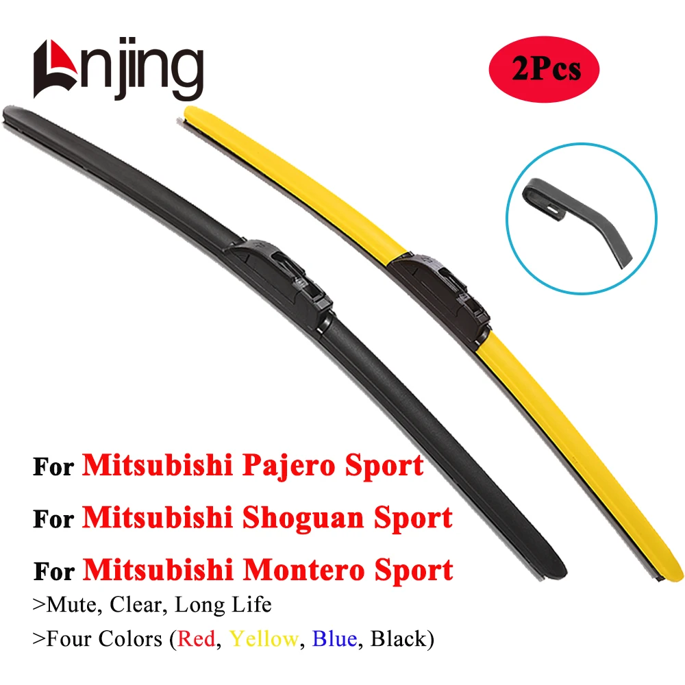 

LNJING Colorful Wiper Blades For Mitsubishi Pajero Montero Shogun Sport K7 K9 KH KG KS QE QF 1997 2000 2005 2008 2015 2019 2021