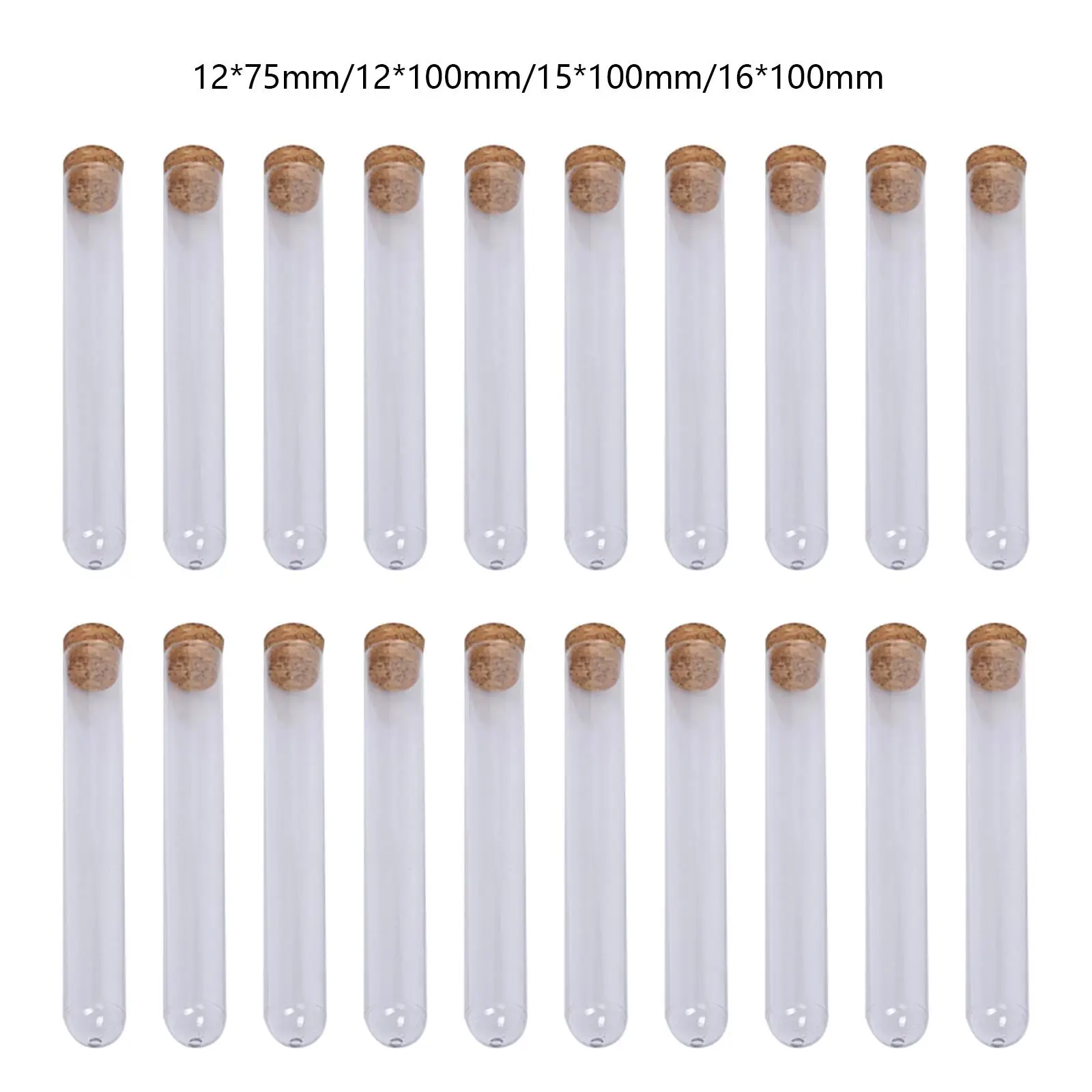 20 Pieces Test Tubes with Cork Stoppers Spice Storage Small Bottle for Halloween Holiday Gift Dried Flowers Decoration Beads