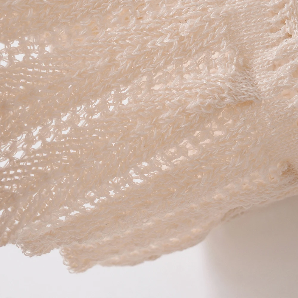 Dames Vintage Wit Gelamineerd Jacquard Mesh Gebreid Vest Single Breasted Sexy Modieus Vrijetijdskleding Veelzijdig 5802026