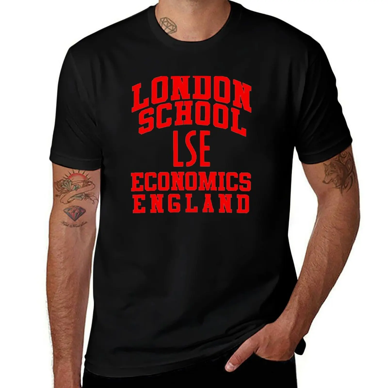 

Red Lse London T-Shirt plus sizes vintage clothes graphic t shirts mens t shirt