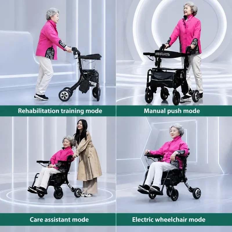 Multi-functional Electric Shopping Cart for Elderly Small Foldable Lightweight Scooter Wheelchair