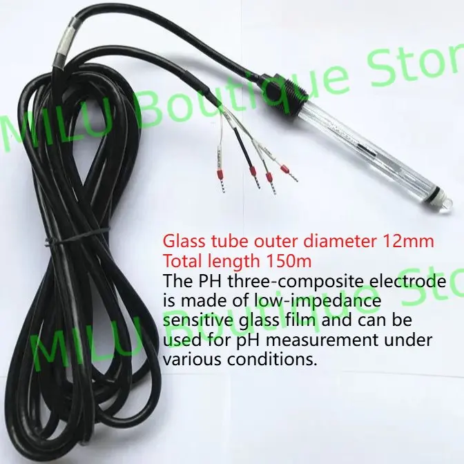 قطب PH زجاجي عالي الجودة 0.6Mpa، مقاومة تآكل الأحماض والقلويات، مسبار درجة الحموضة، كشف صناعي لدرجات الحرارة العالية #2