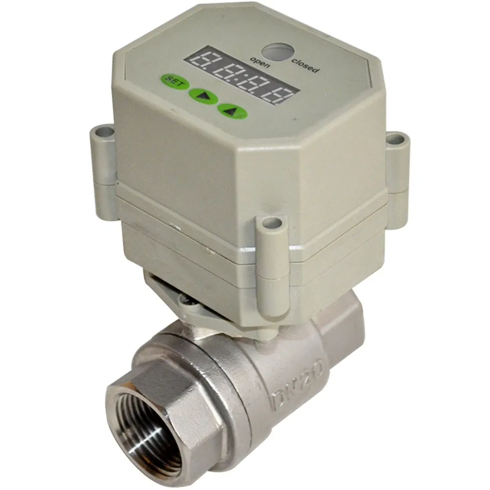 DN8-DN25 2-Way SS304 Electric Timer Drain Ball Valve Automatic Timer Flush Valve Intelligent Timer Programed Valve