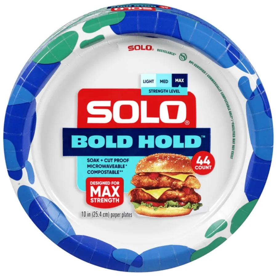 

SOLO Paper Plates Max Strength 10 Inch