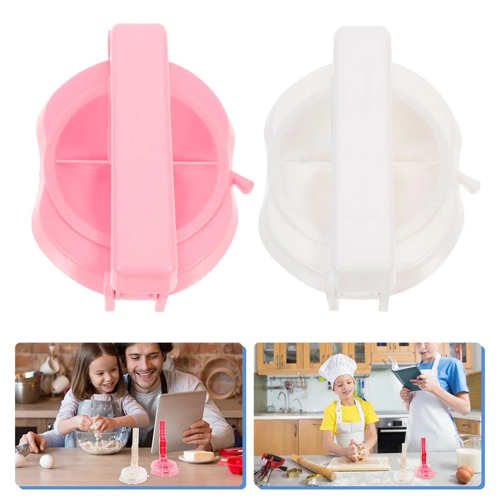 

2pcs Plastic Dumpling Wrapper Presser Strong Rivet Kitchen Supplies Tortilla Press Maker Flour Tortilla Press Pastry Wrapping