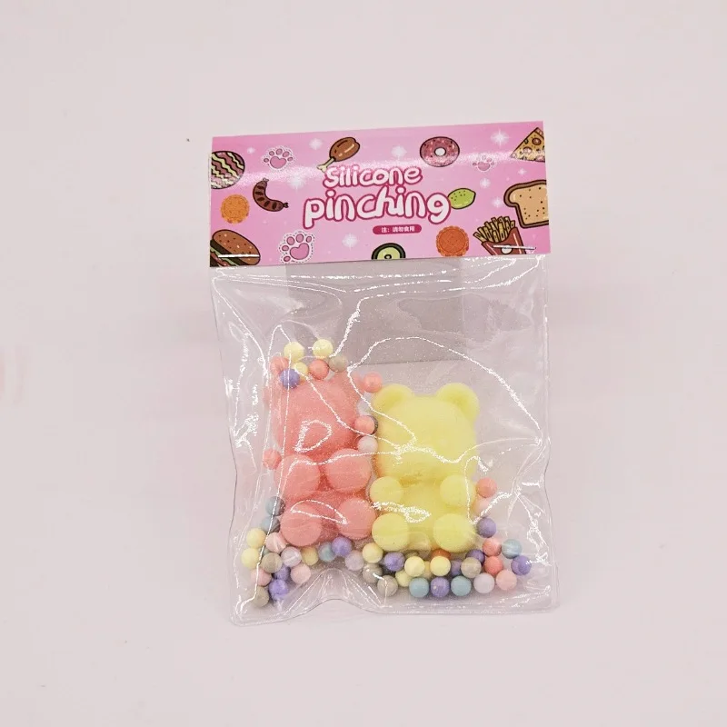 Jouets de dessin animé doux à presser pour enfants, ours mignon, lapin d'amour, coeur, jouets à rebond lent