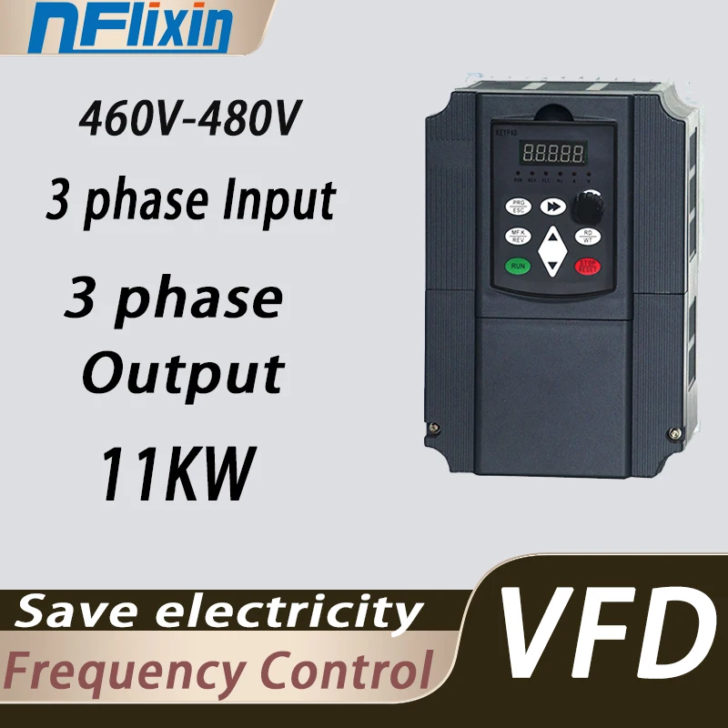 Frequency Converter For Motor 460V-480V 5.5-55KW 3 Phase Input And Three Output Drive VFD Inverter