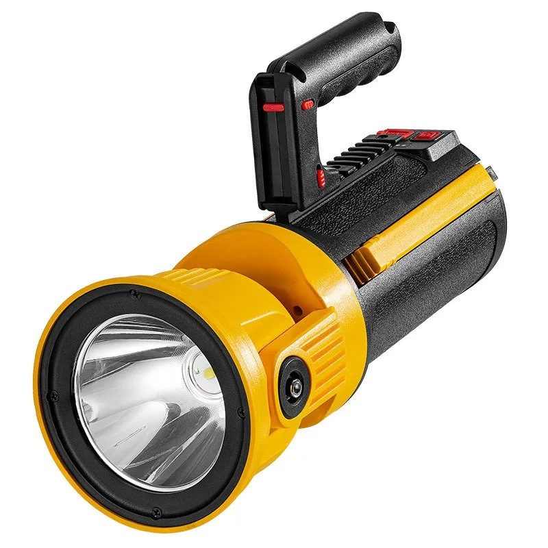 LED Handheld Searchlight with Tail Hook, Folding Work Light, Camping Tent Latern, Type C, 5Mode, 30W, XHP50, 4500mA