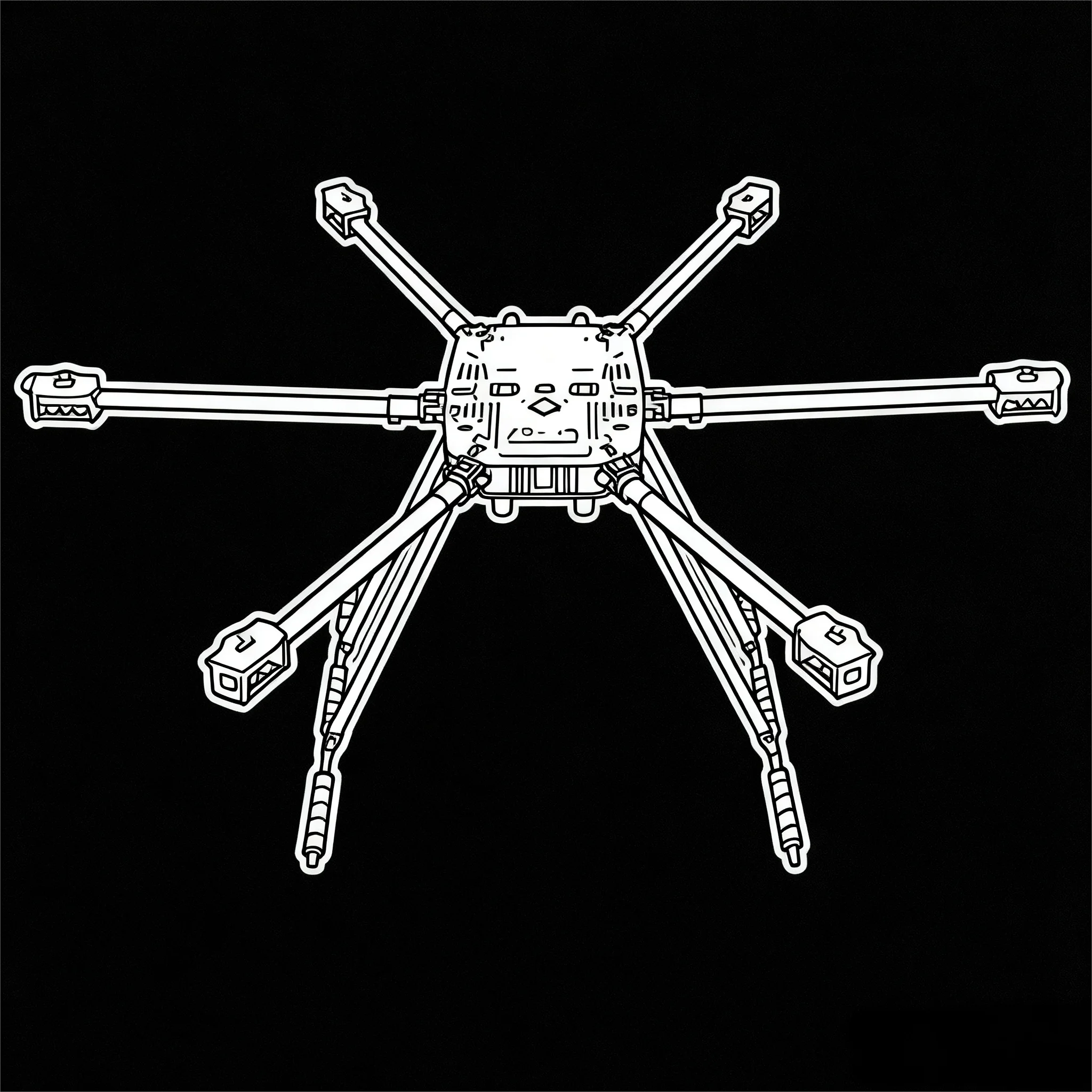 HanNiu nouveau ZD850 PRO Kit de cadre ZD850 en Fiber de carbone avec train d'atterrissage inflodable bras pliable pour FPV bricolage avion hexacoptère