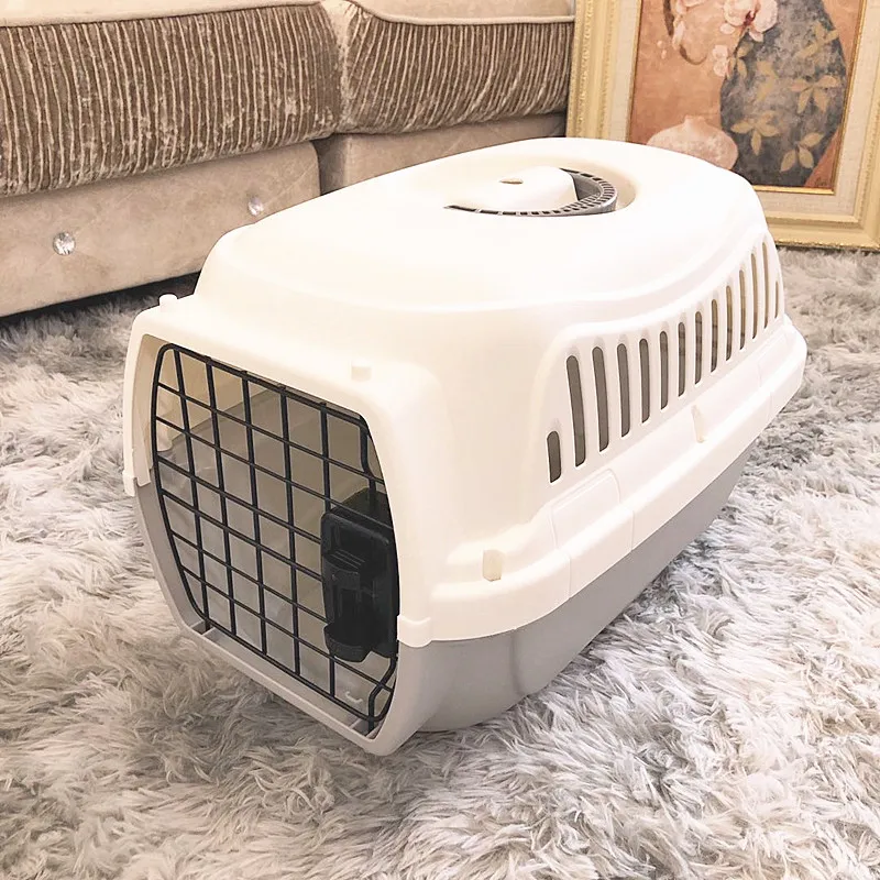 Simple and portable pet travel & outdoors cage with foldable cat and dog aviation cage