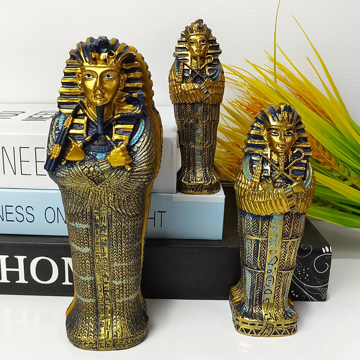 Ancient Egypt Mummy Ornament Tutankhamun Coffin Pharaoh Handicraft Mysterious Pyramid Attraction Travel Souvenir Decoration Gift