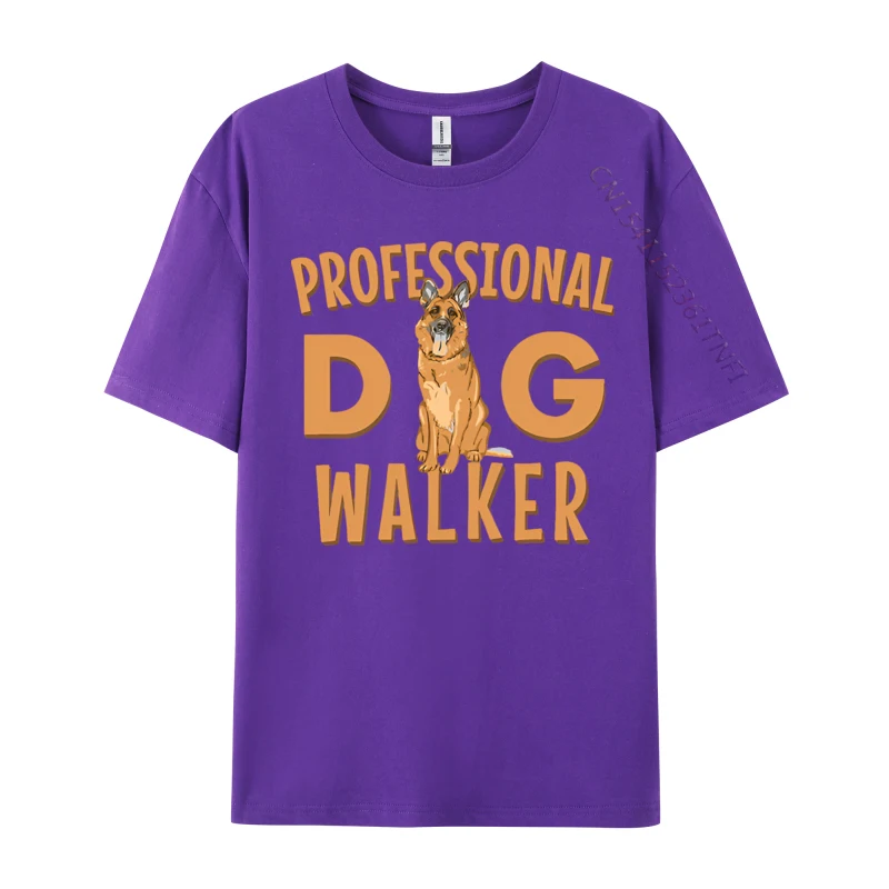 Men's T-shirt Professional Dog Walker Cute German  T-Shirt Oversized Clothes Cotton Pritned T-shirt Black Graphic T Shirts