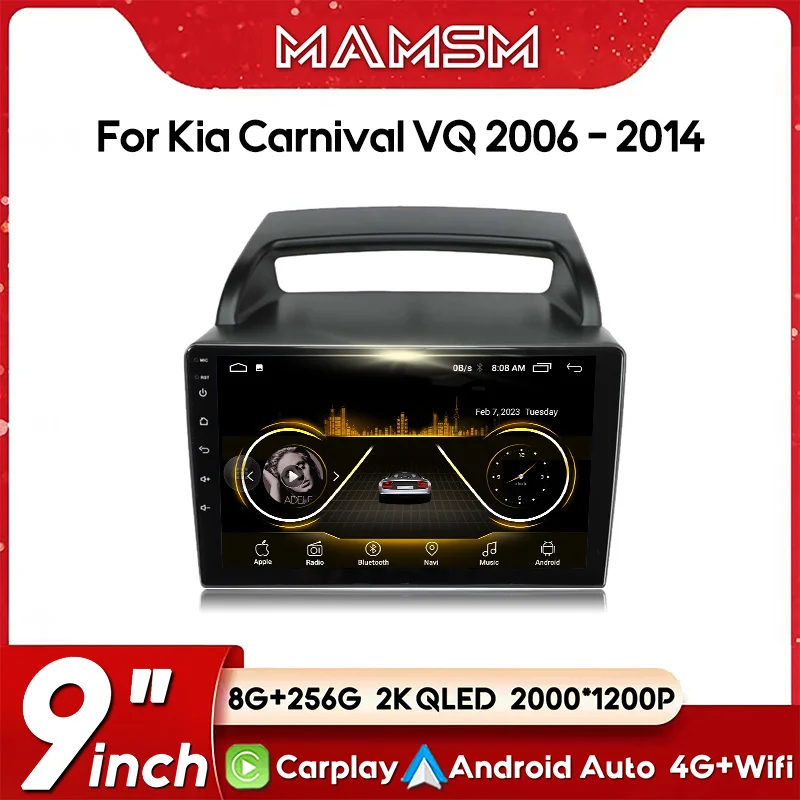 

Автомобильный радиоприемник MAMSM для KIA Carnival VQ 2006-2014, беспроводной 4G GPS CarPlay, Android, автомобильные интеллектуальные системы, № 2 din, 2din, DVD