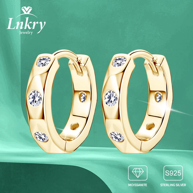 

Lnkry комплект безелей 2 мм, серьги-кольца с муассанитом Oorbellen Zilver, серьги из стерлингового серебра 925 пробы для женщин, сверкающие элегантные ювелирные изделия