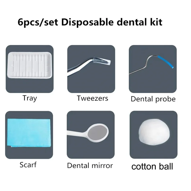 Kit d'Outils Dentaires, Réflecteur d'ret Buccal, Miroir, Grattoir à Tartre, Spatule, Outil de Sélection pour Dentistes, Kit d'Hygiène