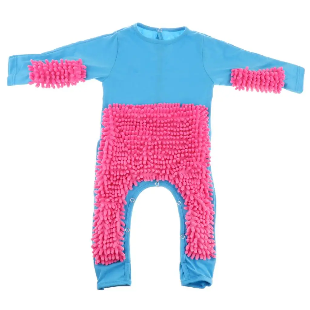 

Baby Romper Newborn Clothes Crawling Jumpsuit Infant Kids Cleaning Mop Romper Suit Costume Floors Long Sleeves Climbing Cloth