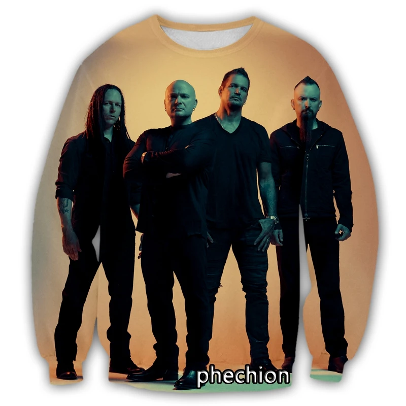 phechion New Men/Women 3D Disturbed Rock Band Casual Sweatshirt Fashion Streetwear Men Loose Sporting Sweatshirt D37