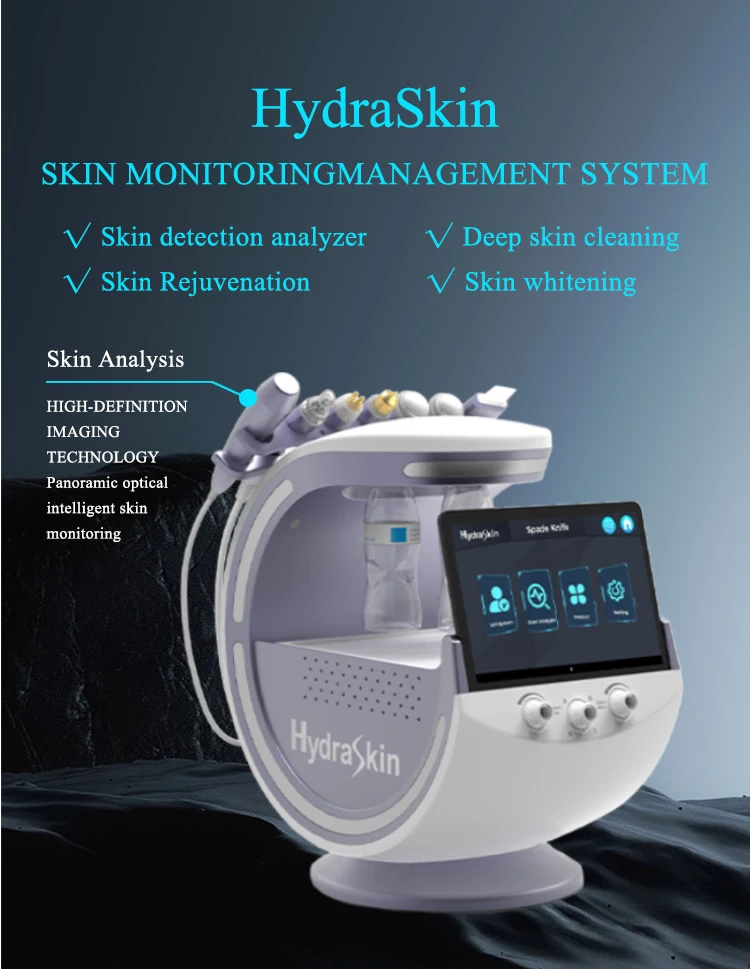 Multi Functional Skin Management Machine Hydra Deep Facial Analysis Cleaning Lift Whitening