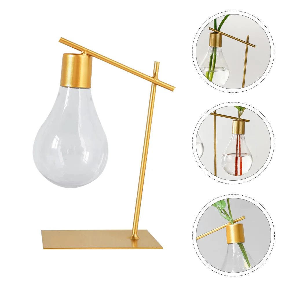 

1Pcs Lightbulb Shaped Hydroponic Vase Creative Flower Arrangement Home Office Desktop Plant Container Flower Arrangement Vase