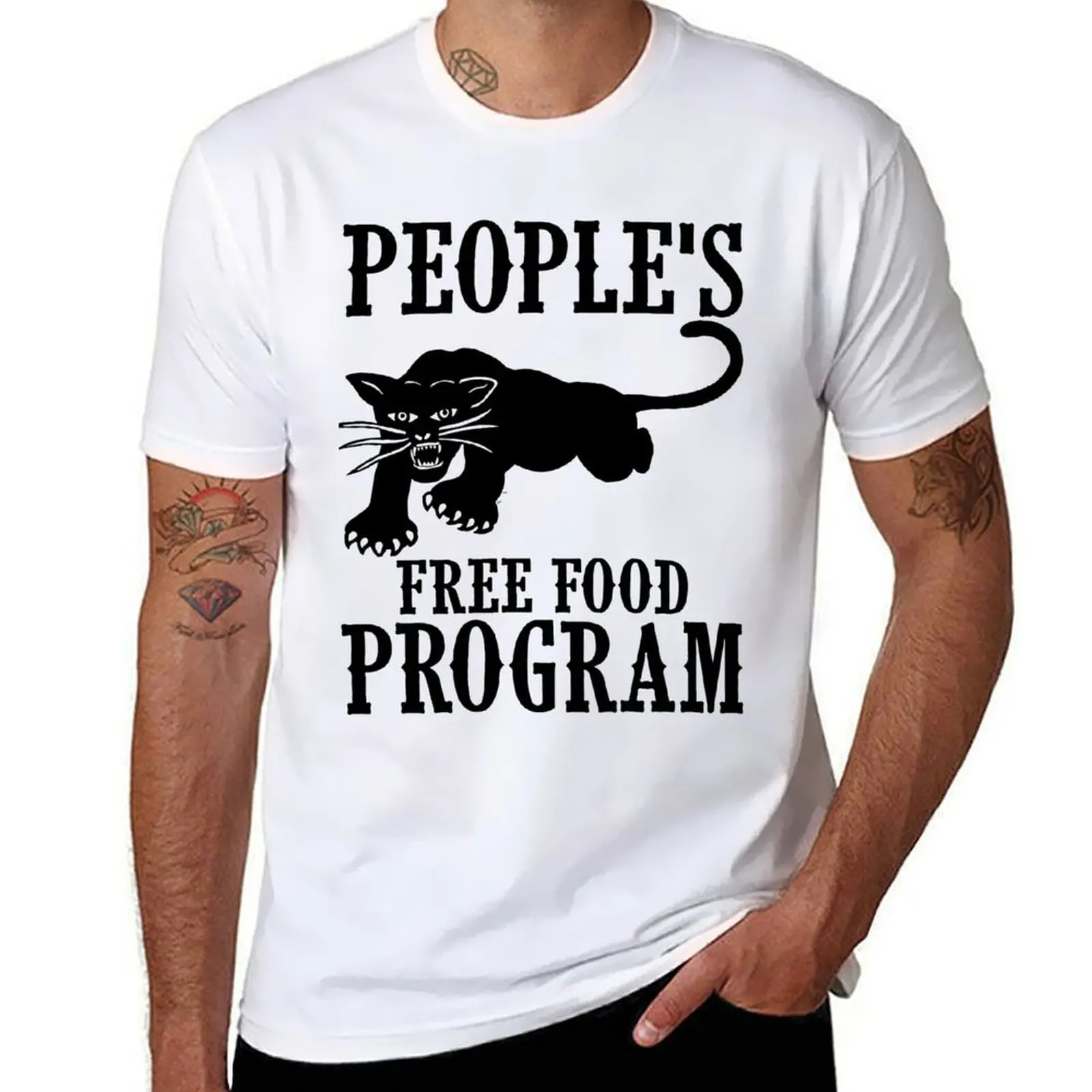 

People's free food program T shirt T-Shirt man t shirt summer t shirts for man cotton T-Shirt