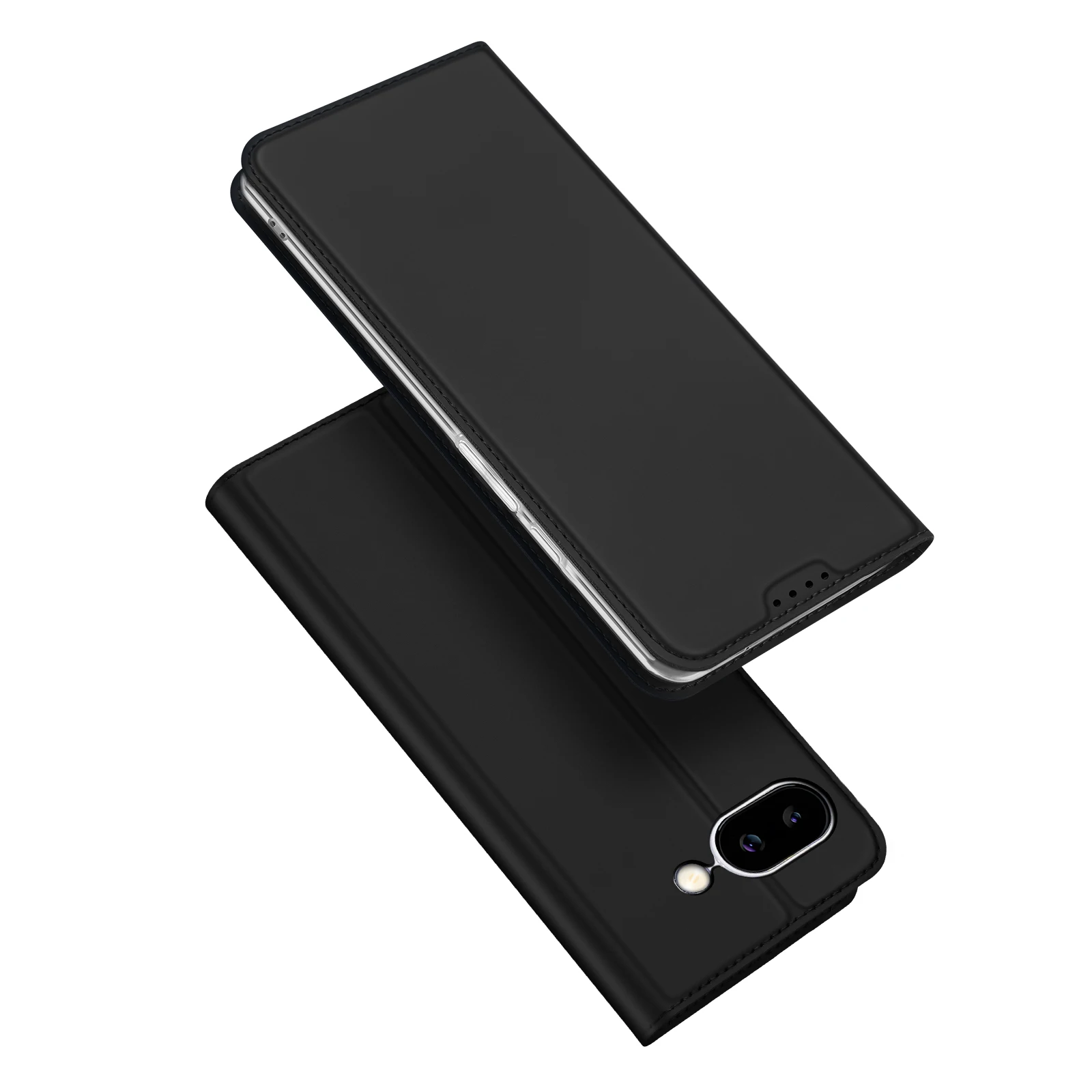 

For Google Pixel 9a Case DUX DUCIS Skin Pro Series Leather Stand Cover Card Holder - Black