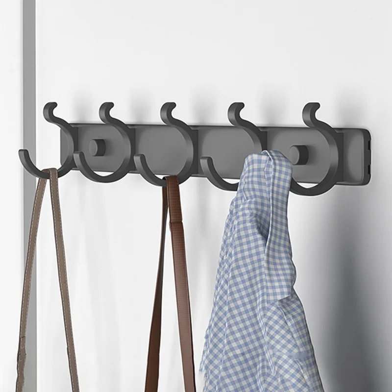 Folding Robe Hooks Towel Hanger Black white grey Nail Wall Rack Hooks Coat Clothes Holder for Bathroom Kitchen Accessories