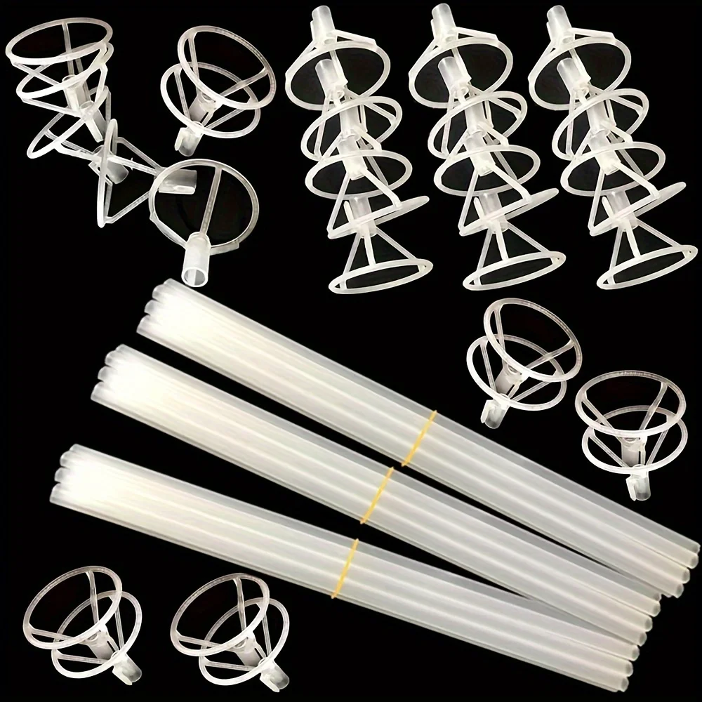 50PCS Transparent Bobo Balloon Stick Stand with Cup - Perfect for Wedding, Valentine's Day, Party, and Event Decoration view 5