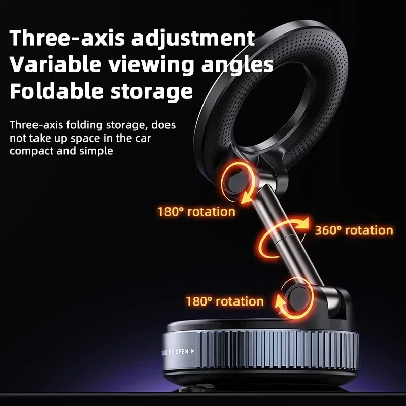&*&New foldable vacuum adsorption magnetic car phone holder 2025 &*& suction cup dedicated navigation phone holder&*&