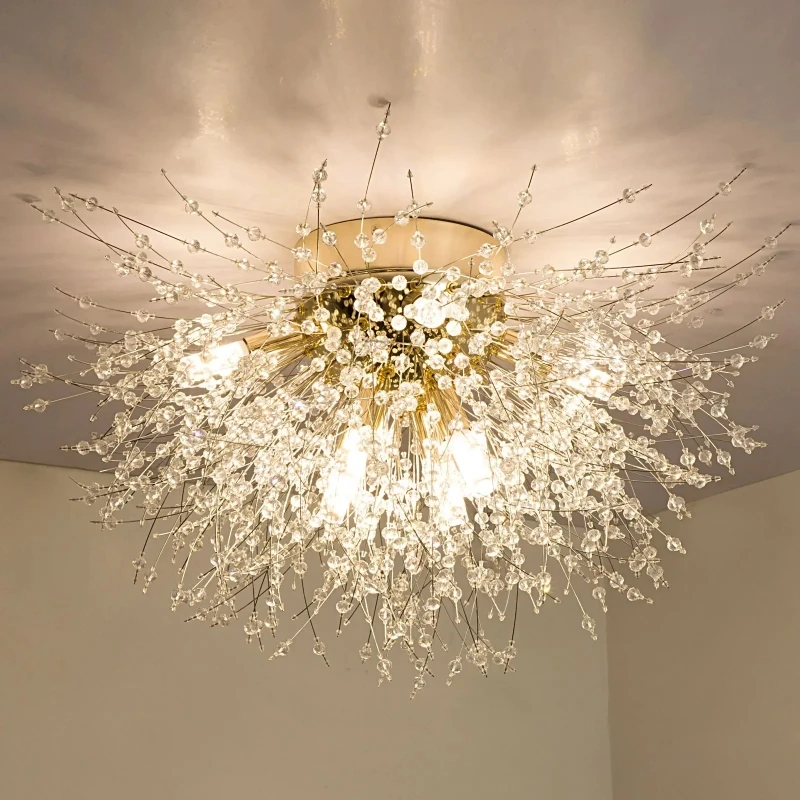 Modern Sky Star Fireball Crystal Pendant LED Lighting Dandelion Restaurant, Living Room Pendant, Bar Art Danish Luminaire