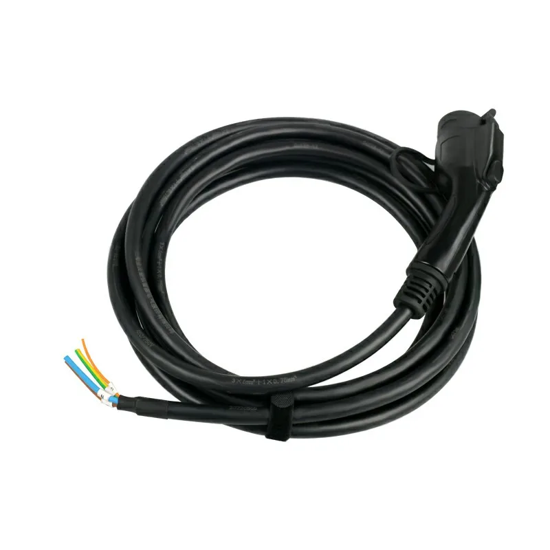 Enchufe de cargador EV Cable de 5M conector Tipo 1 SAE J1772 16A 3.5kw 32A 7KW para estaciion de carga de vehitulos elettricos E