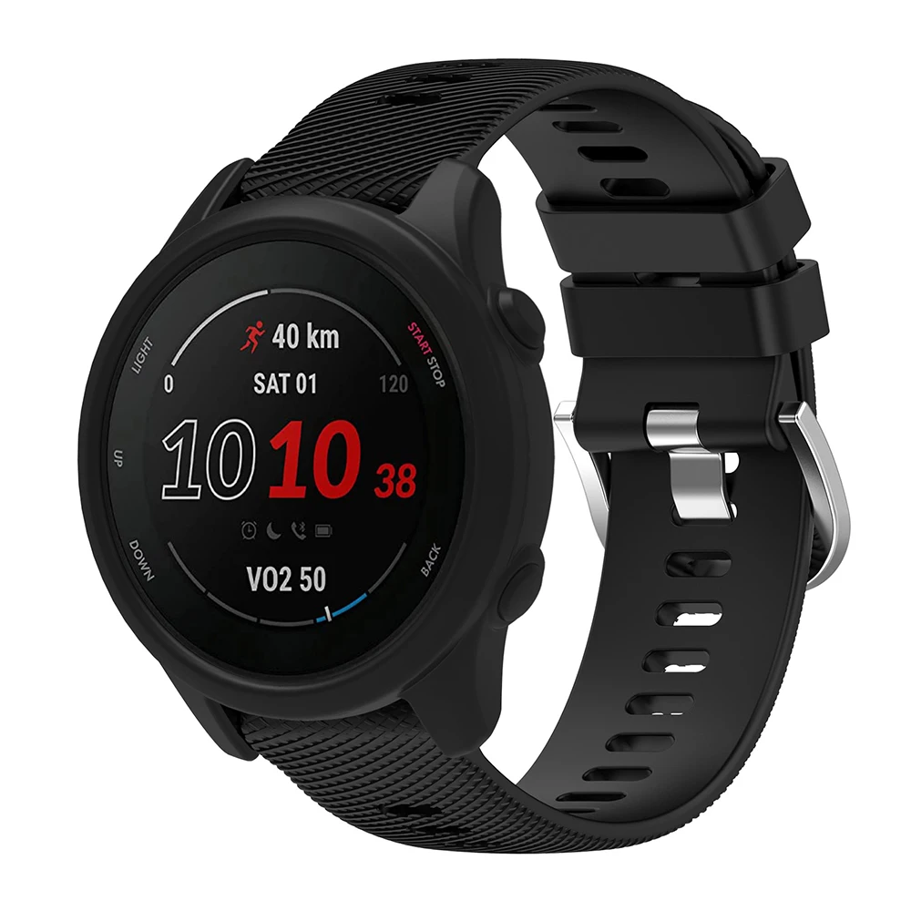 Silicone Strap + Protective Case For Garmin Forerunner 255 265 Replacement Watch Band image 4