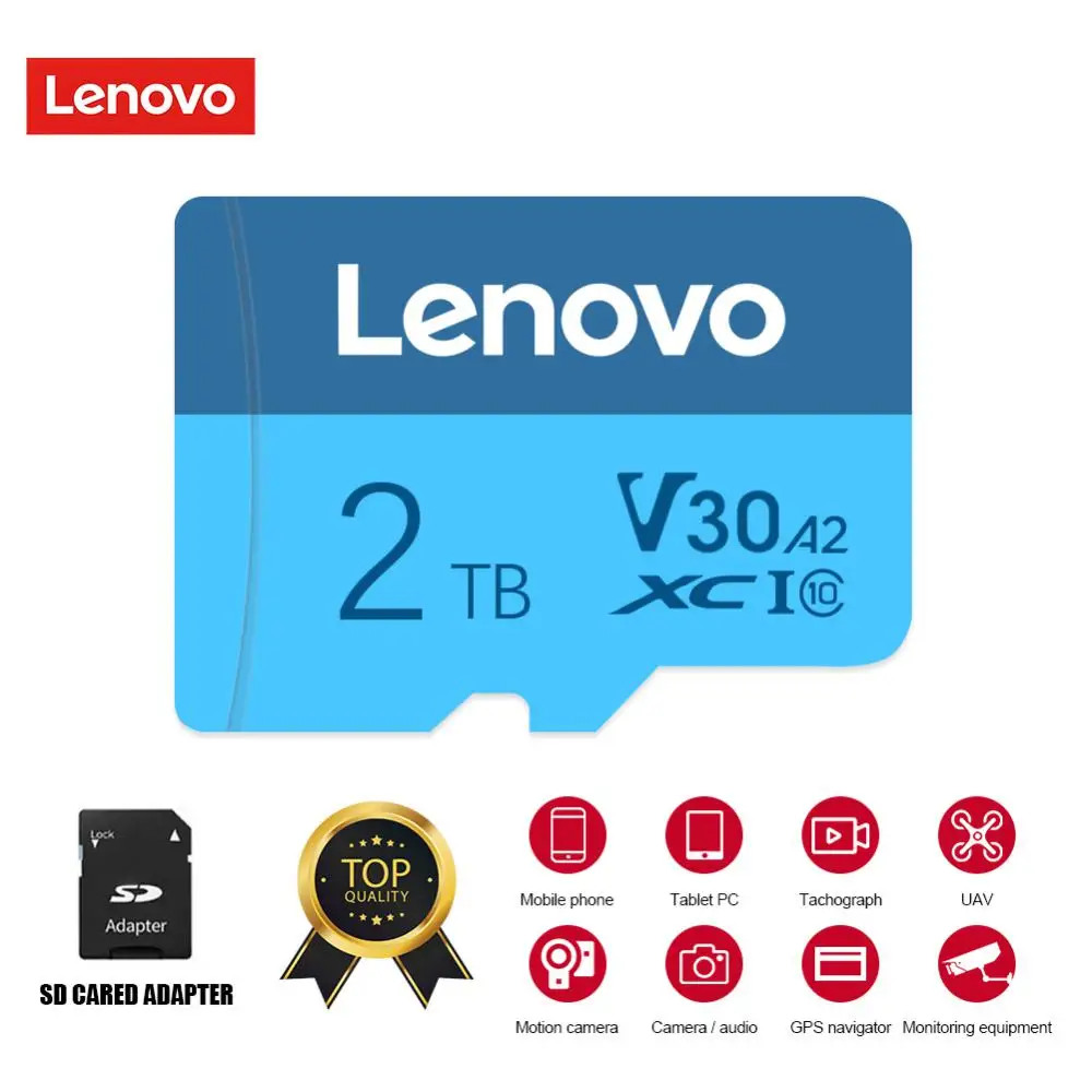 Lenovo Newest 2 ТБ SD TF быстрая скорость A2 карта памяти Micro Tf Sd карта для профессиональной камеры карта памяти с бесплатным адаптером SD