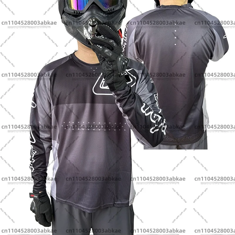Real shot men's downhill jersey DH motocross tld jersey cycling clothes bicycle shirt bicycle jersey MTB shirt BMX