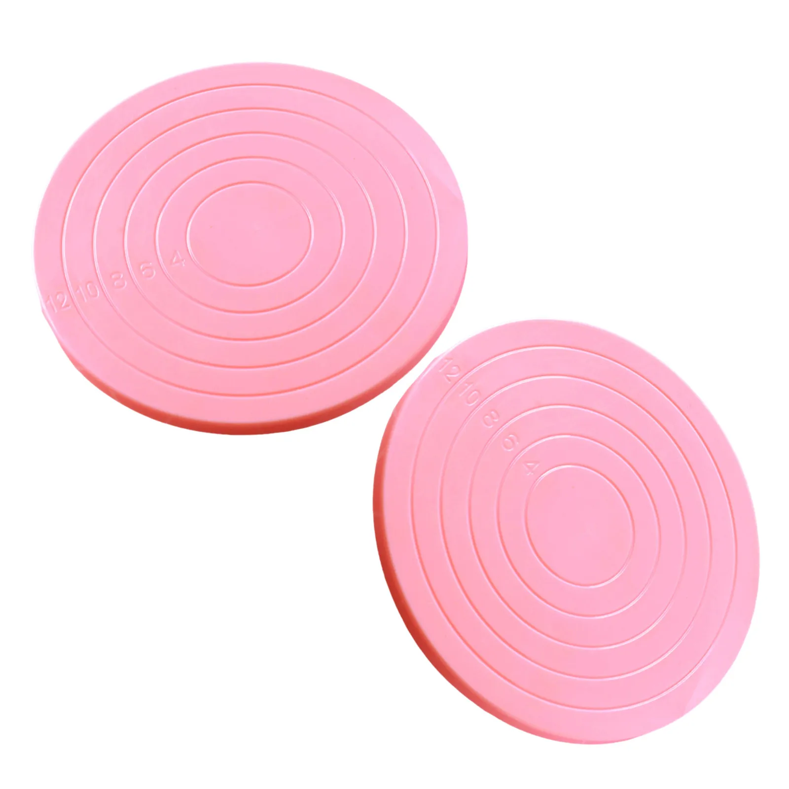 2Pcs Cake Decorating Turntable Plastic 5.5 Inch Revolving Smooth Rotating Cake Stand Stand for Cupcake Fondant Baking Decorating
