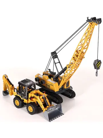 Toys for Boys Alloy Tractor Kids Excavator Bulldozer Miniature Crane Truck Model Diecast Farm Engineering Vehicle Children Gifts