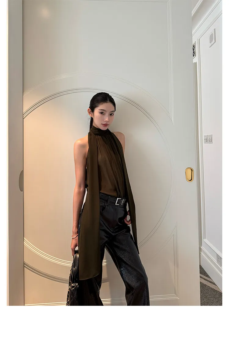 Lautaro Spring Autumn Shiny Lizard Print Pu Leather Straight Pants Women High Waist 2026 Chic Luxury Brands Alternative Pants