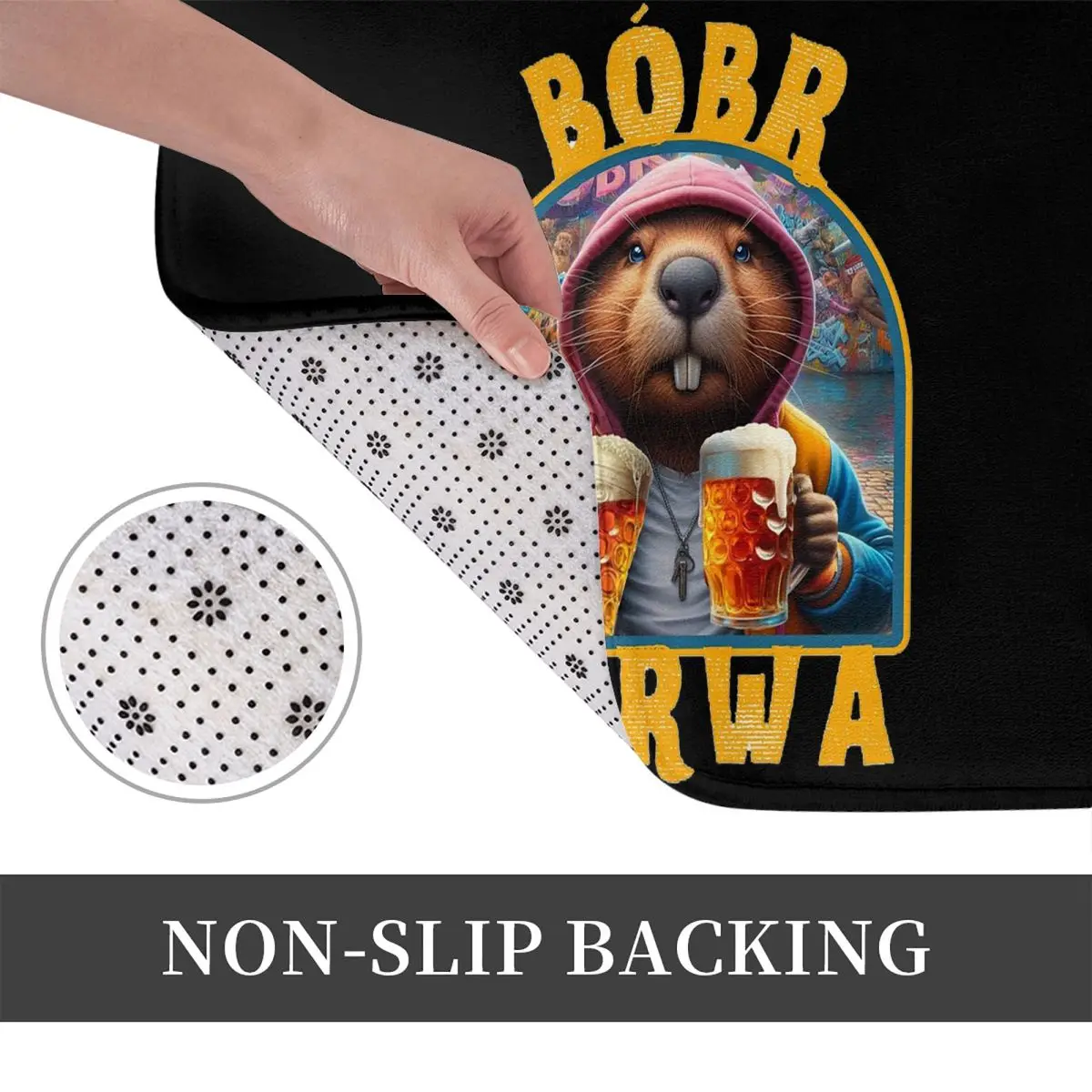Bober Bbr Beaver Anti-slip Doormat Floor Mat Water oil proof Carpet Rug for Kitchen Entrance  Bathroom Living room Footpad Mats