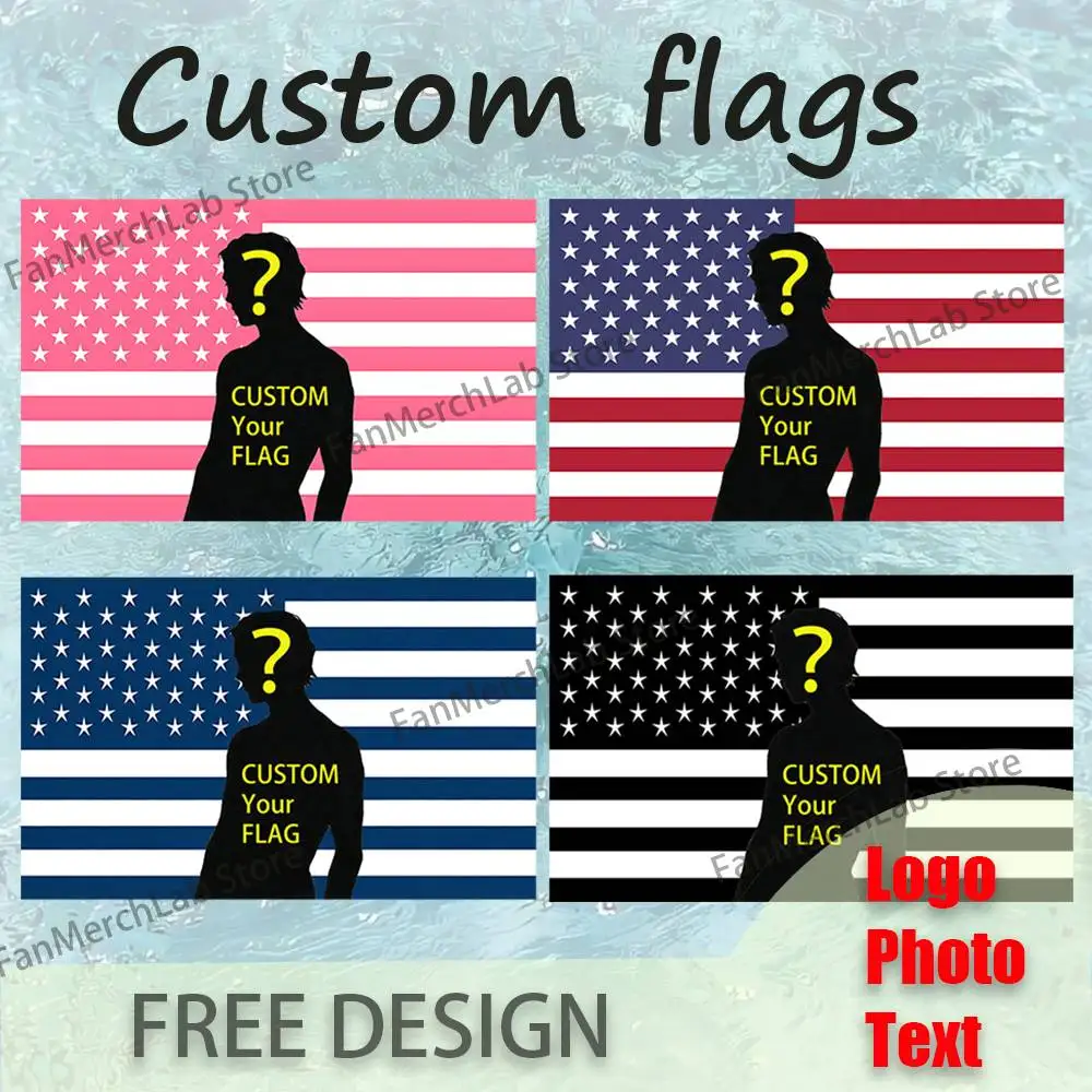 

DIY Customize Custom Photo Logo Text Made Flag Banner Design Picture Image For Bedroom Outdoor Living Room Restaurant Bar Decor