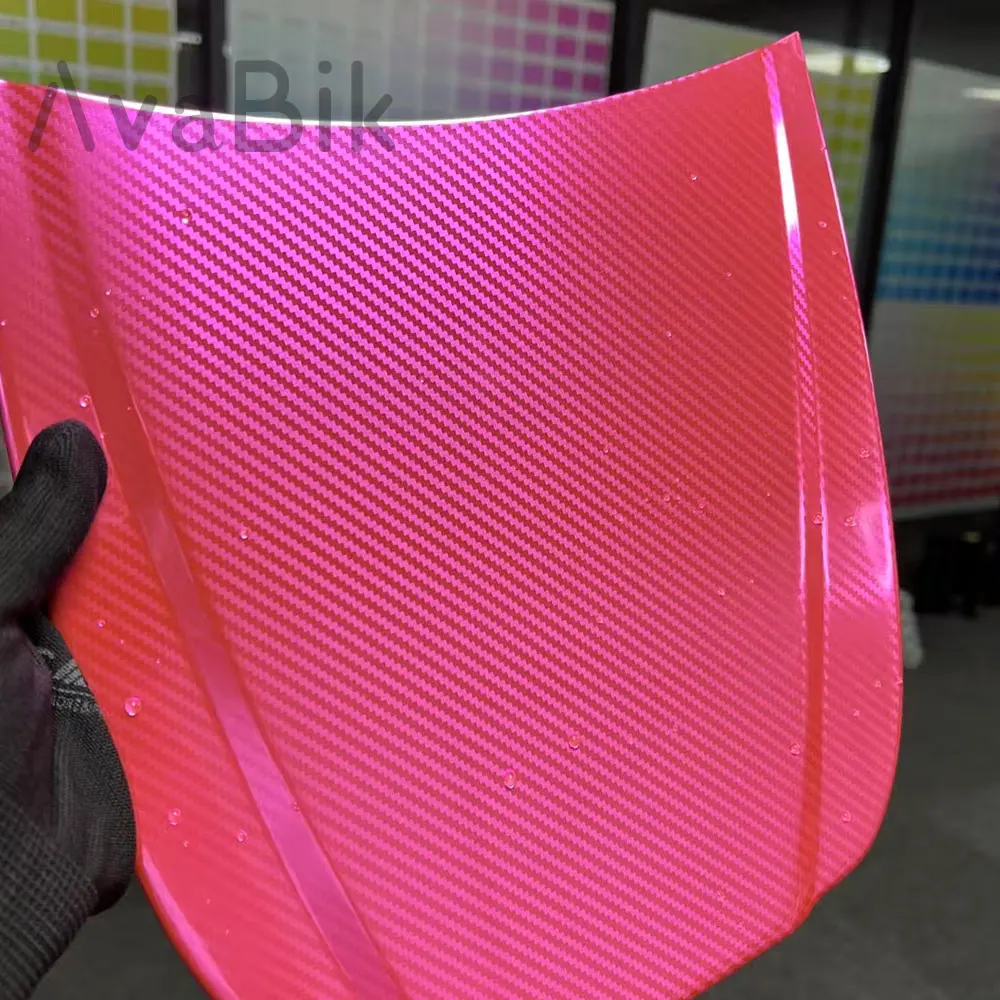 

plating pink Forged Carbon Fiber Vinyl Car Stickers Anti Scratch Film Cover Air Release Self-Adhesive Car Wrap Foil Weak stretch