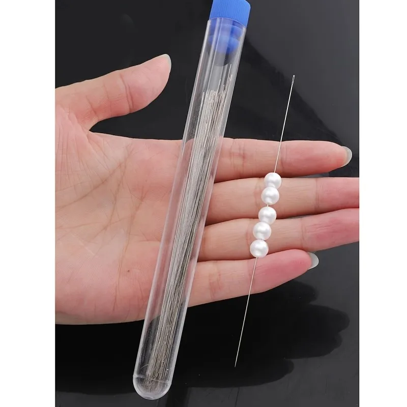25 إبر خرز فائقة الدقة - إبر فولاذية متينة للمجوهرات المصنوعة يدويًا والخياطة والخرز - لوازم وأدوات يدوية الصنع #3