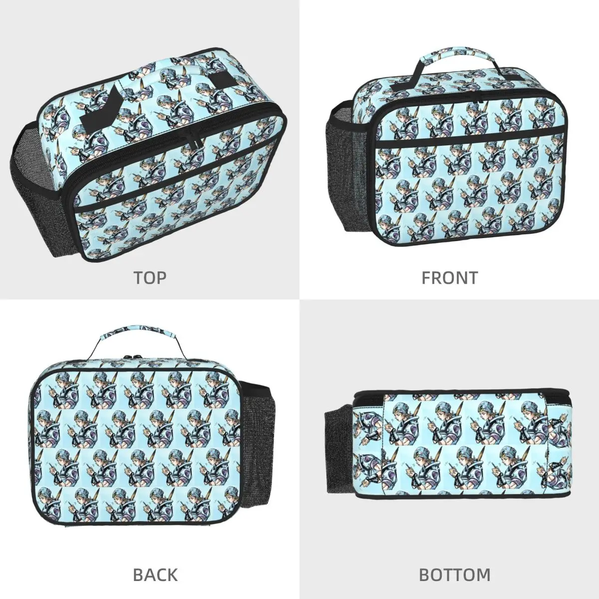 Anime Johnny Joestar JoJo's Bizarre Adventure Insulated Lunch Bag for Women Children Portable Food Boxes Thermal Lunch Box Tote