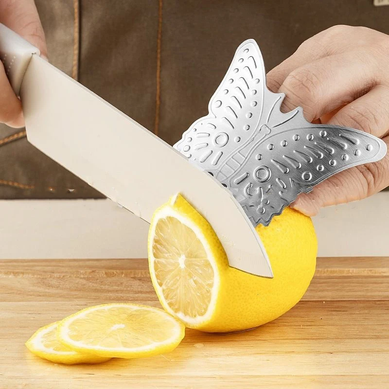 1Pc Stainless Steel Finger Protector Hand-Guard For Cutting Vegetables Protection Finger Stall Guard Kitchen Meat Cutting Finger