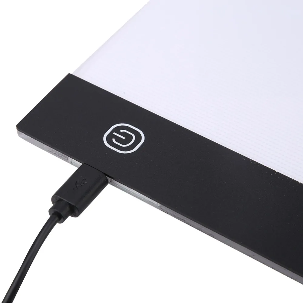 A5 LED Light Drawing Board with USB Cable Adjustable Brightness Calligraphy Copy Light Table Steady Light Portable