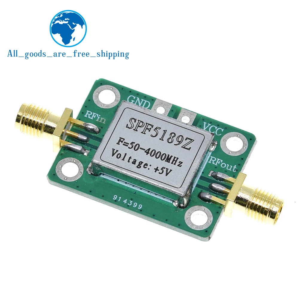 SPF5189  LNA 50-4000 MHz RF NF 0.6dB Low Noise Amplifier Signal Receiver Board Wireless Communication Module With Shield Shell