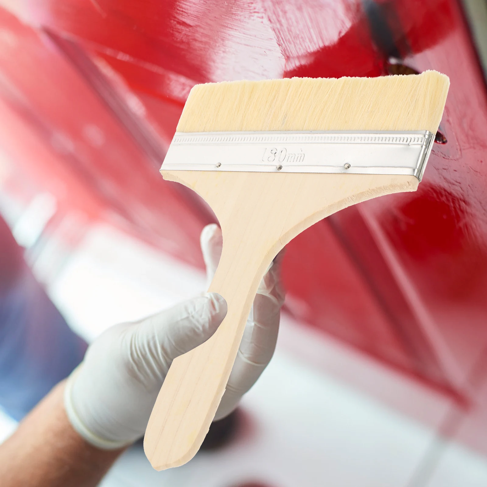 

2Pcs Long Handle Wool Brush Wall Paint Brushes Set Solid Wood Grout Cleaning Sponge Tool for Painting Home Use