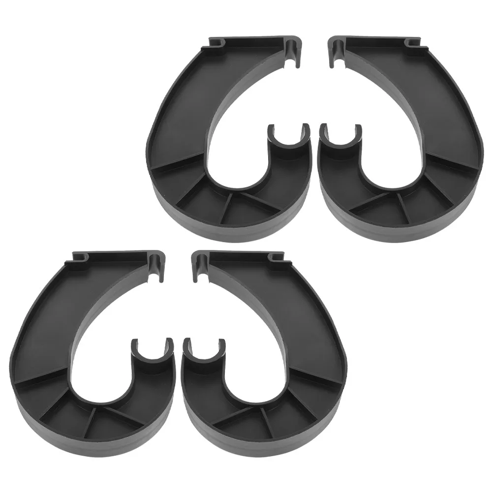 

4Pcs Closet Rod Support Bracket Heavy Duty J Shaped Cabinet Rod Holder Suitable for Clothes Kitchen Bathroom Storage Rack