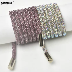 105/120cm Light Purple Crystal AB Glass Rhinestone Tube Cord Glitter Crystal String Strass Rope for Clothing Belt Hoodies