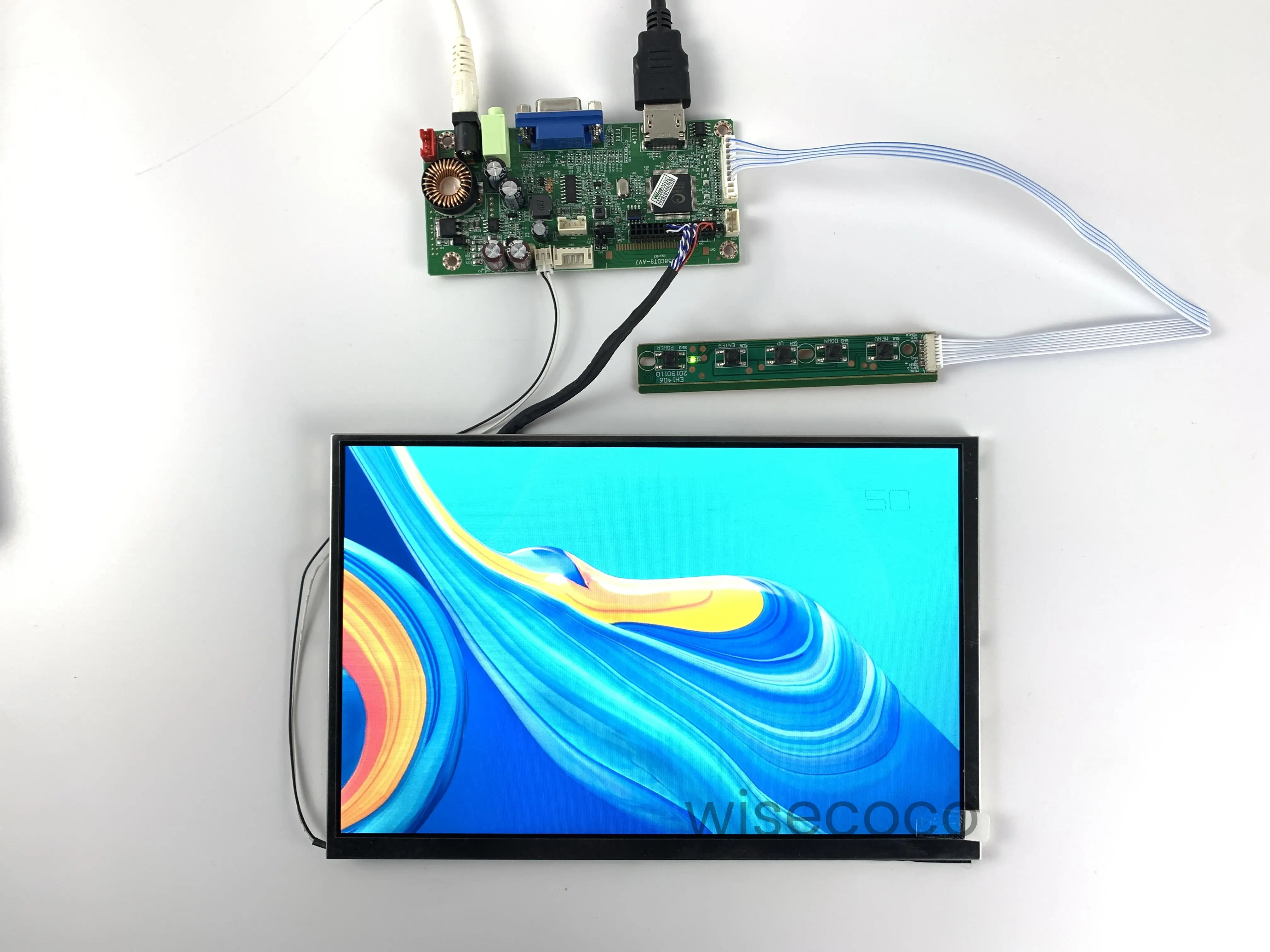 Visor LCD com luz solar para carregamento externo, 10.1 \