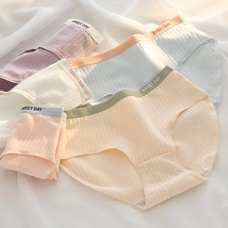 الأطفال الطلاب الصلبة القطن M L XL ملابس داخليّة حريمي 6 قطعة/الوحدة سراويل الخصر الأوسط ملخصات فتاة شابة المراهقين السراويل #2